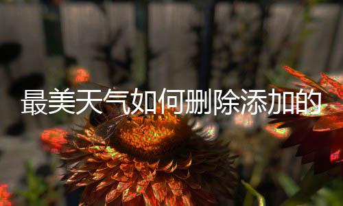 如何天气添加的城删除市最美